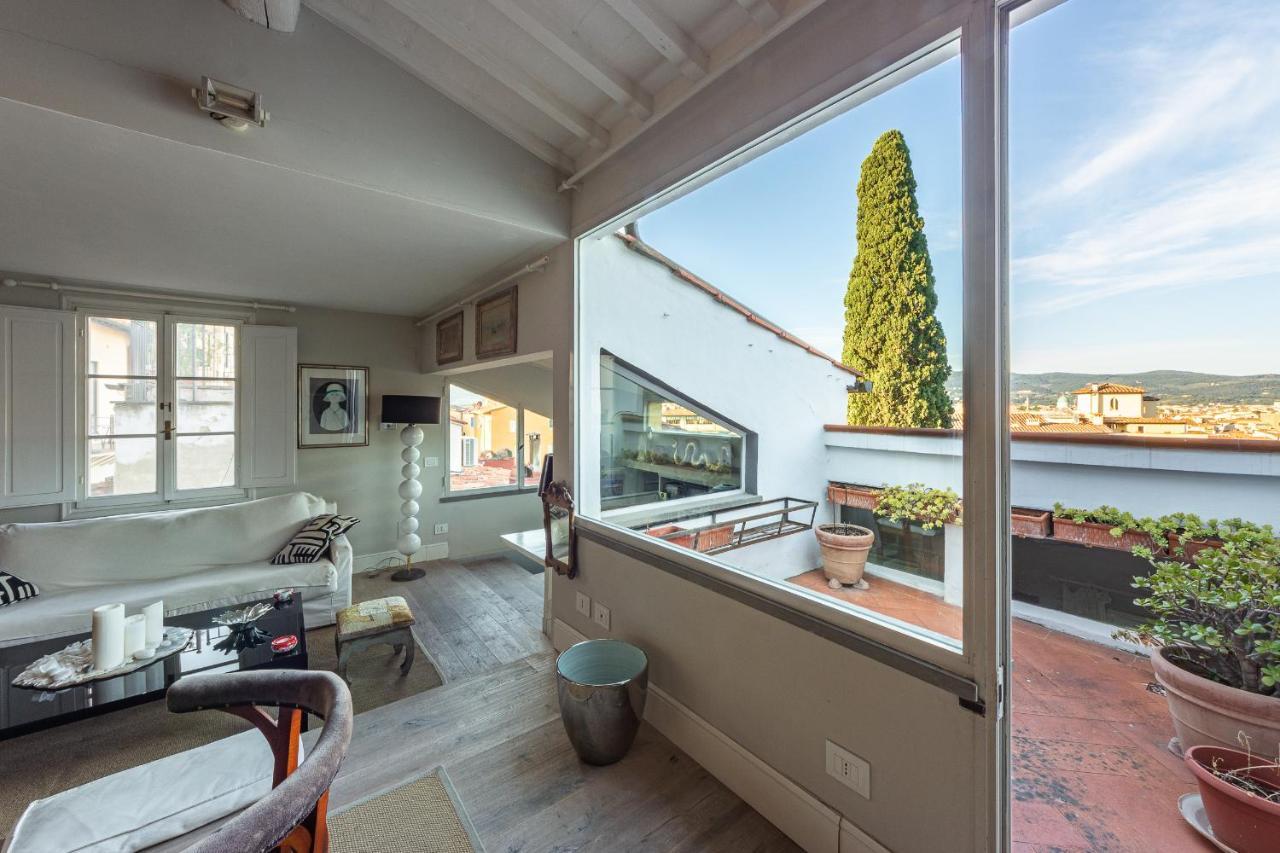 Ponte Vecchio - Lussuoso Attico Terrazza Con Vista Lägenhet Florens Exteriör bild